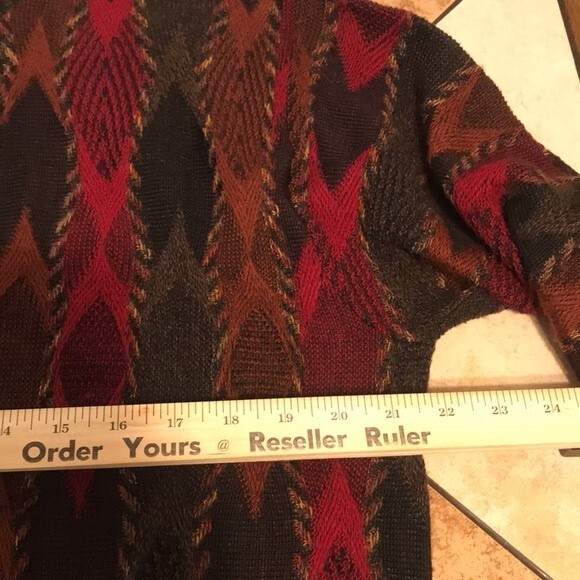 Lorenzo tavernari 3D abstract colorful wool blend sweater size large - Picture 8 of 11